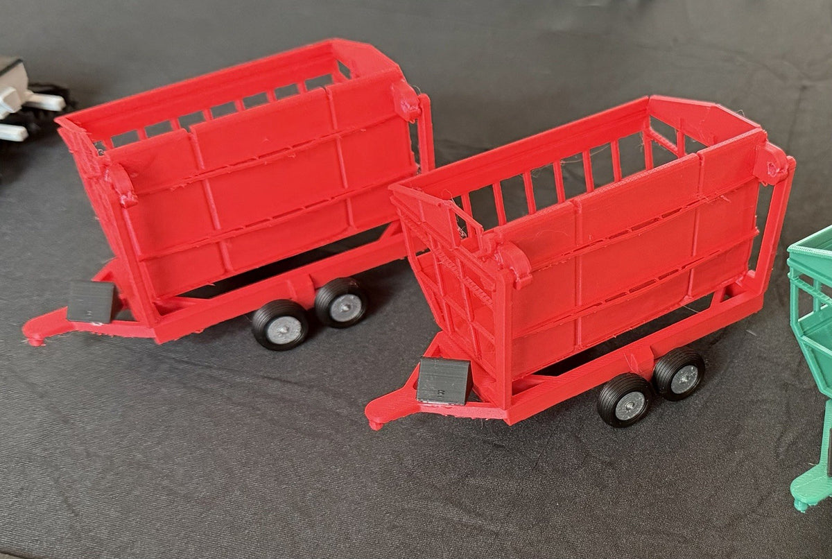 1/64 Scale Cotton Cart Kit - Yellow / Custom Farm Toys