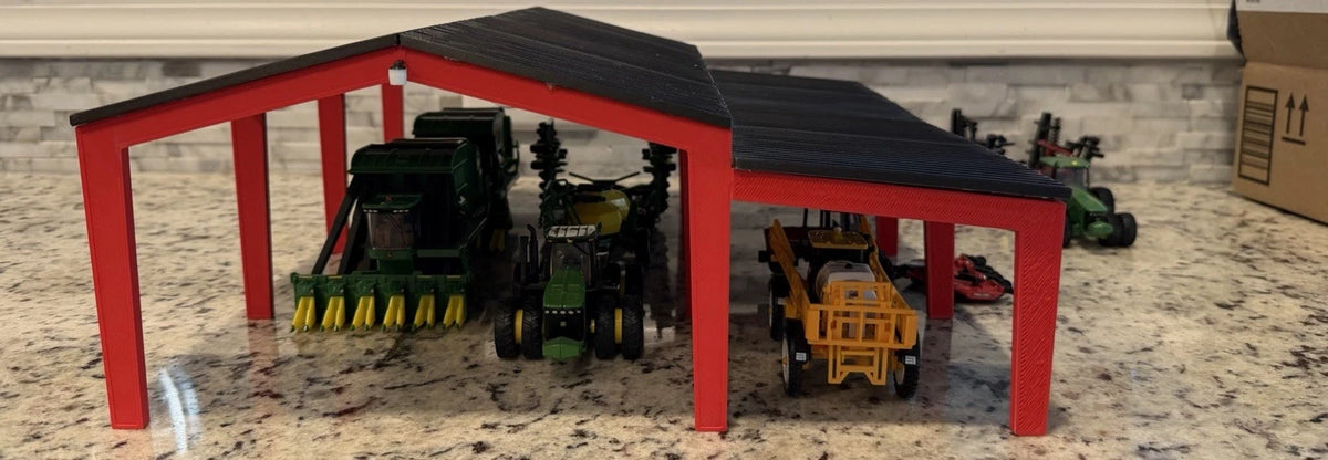 1/64 Scale Cover Barn (LG) - For Custom Farm Toy Displays