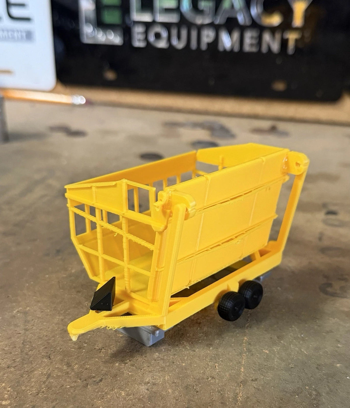 1/64 Scale Cotton Cart Kit - Yellow / Custom Farm Toys