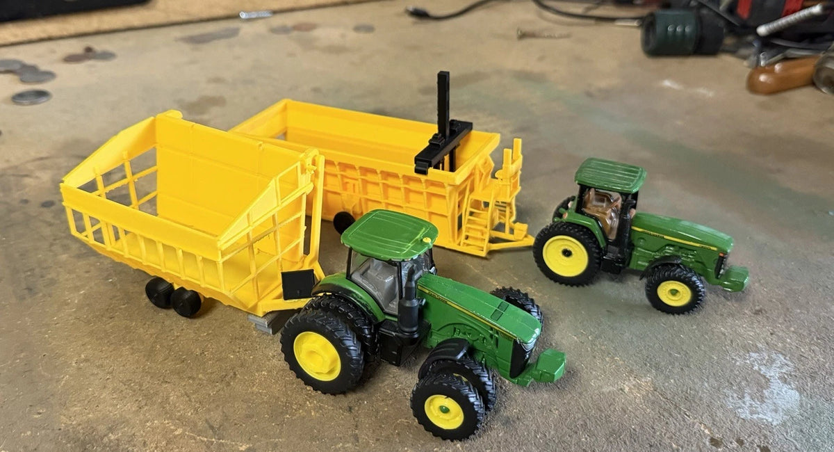 1/64 Scale Cotton Cart Kit - Yellow / Custom Farm Toys