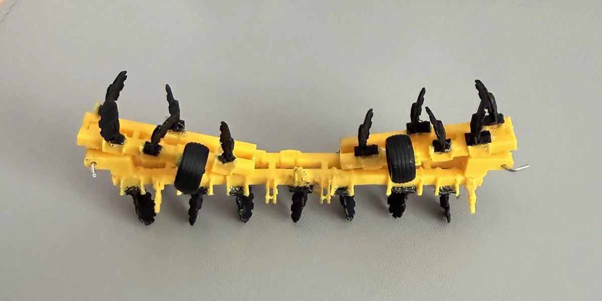 1/64 Scale 12R38 Delta Plow (Yellow) - Custom Farm Toys