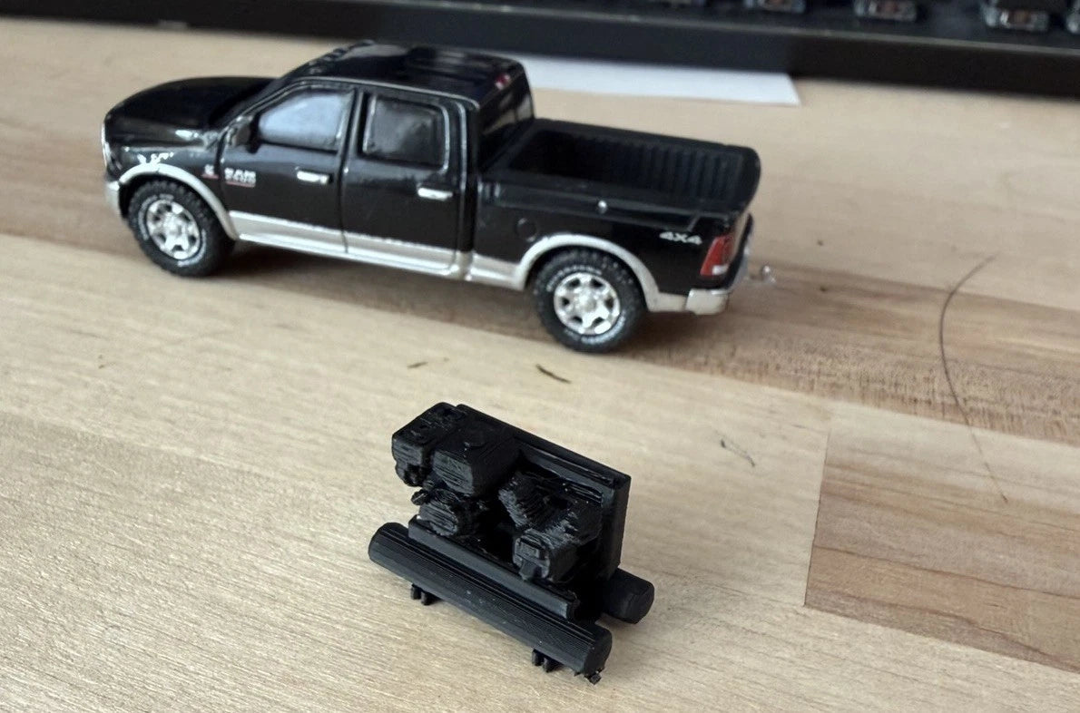 1/64 Scale Service Truck Air Compressor For Custom Farm Toy Displays (5-Pack)