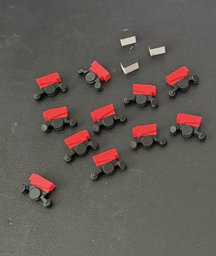1/64 Scale Planter Row Units Red (16-PACK) - Custom Farm Toys & Accessories